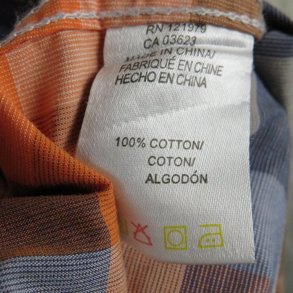 PROJEK* Men's Short‎ Sleeve Button Down Curved Hem Chest Pocket Shirt~ Size XL - Picture 9 of 14